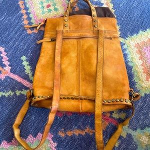 Free People ELLIE leather studded backpack purse